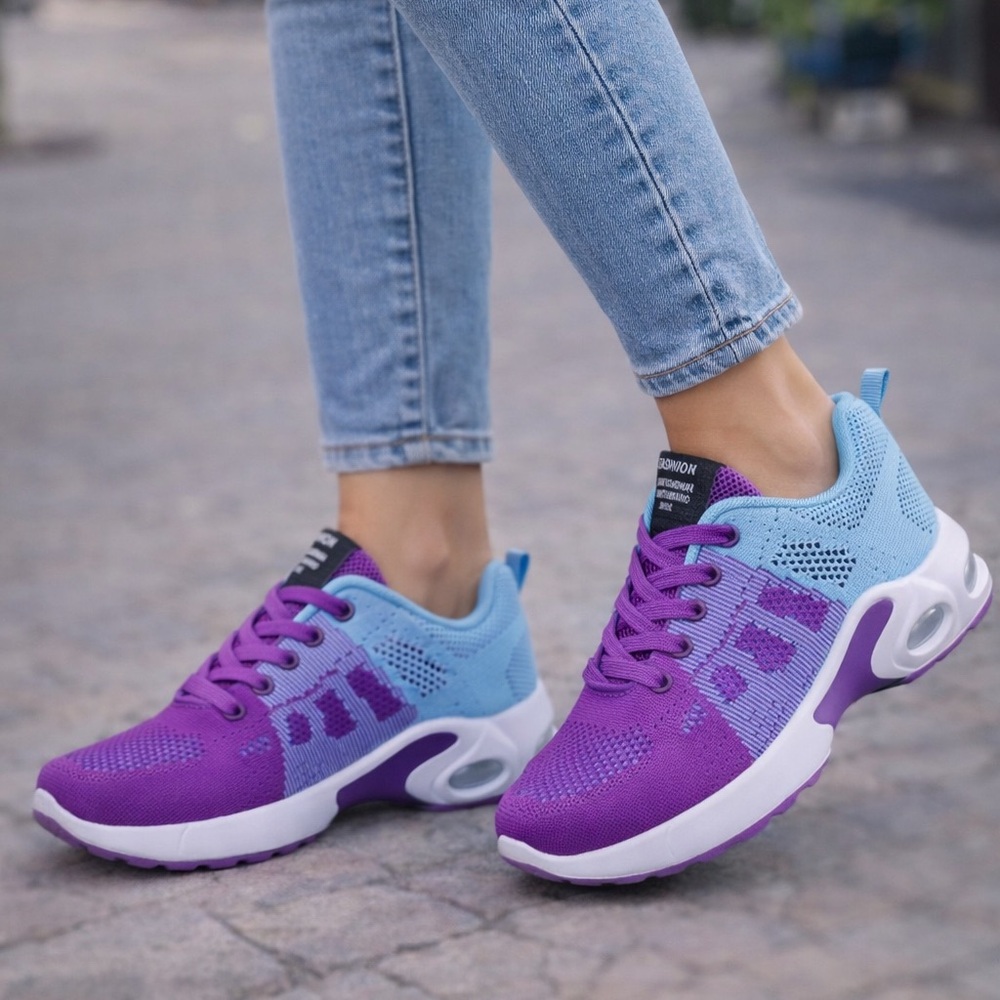 Women’s Comfort Sneakers Lightweight Breathable Mesh w/ Air Cushion